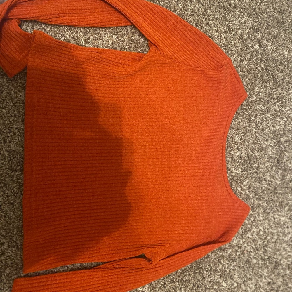 Shein long sleeve sweater crop top